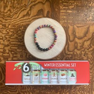Essential Oil 6 bottle Winter Essential Set & Diffuser bracelet NEW